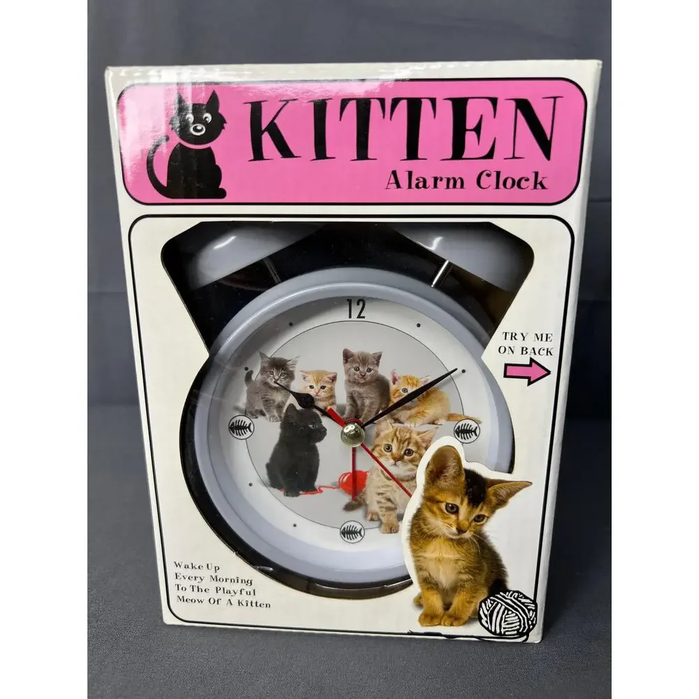 Vintage Kitten Alarm Clock NIP